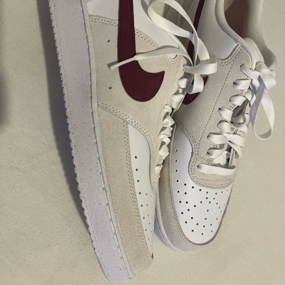 Nike Other - Nike Men's Court visión LO Shoes in White and Burgundy